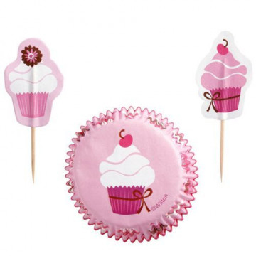 Set para cupcakes: Cupcakes fiesta rosa Wilton