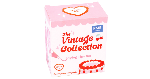 Pack 6 boquillas rizadas y lisas Vintage Cakes PME