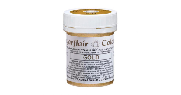Pintura comestible para Chocolate Oro Gold 35g Sugarflair