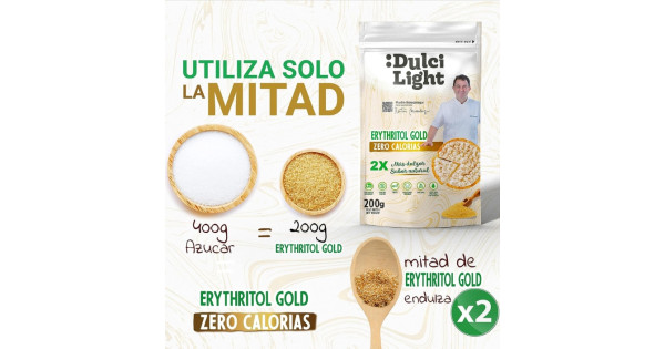 Dulcilight Eritritol Gold Zero Calorías 200g