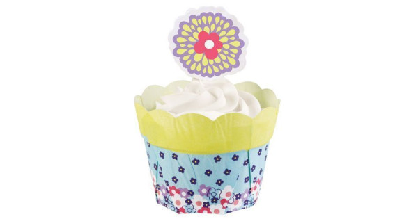 Set para cupcakes: Flower Pot Amarillo Wilton