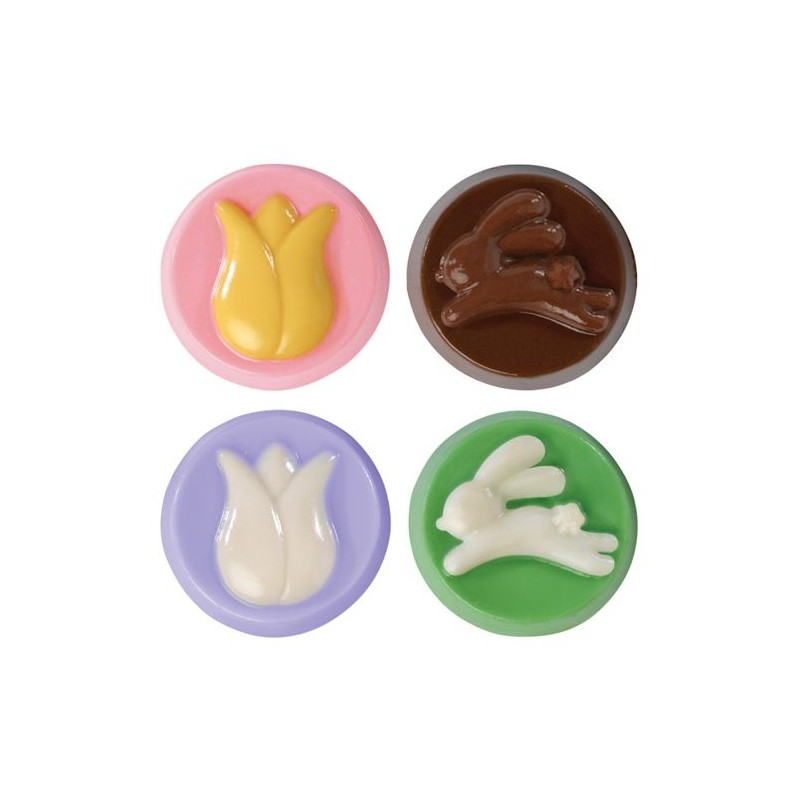 Molde para galletas bombón Tulipán y Conejo Wilton
