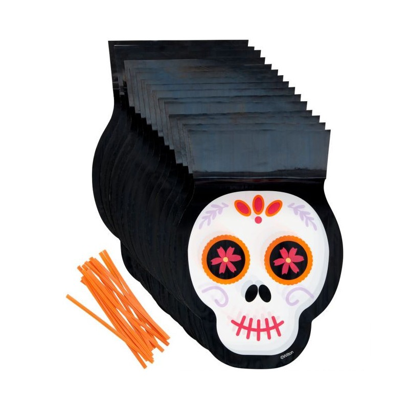 Pack de 15 Bolsas Calavera Catrina Halloween Wilton