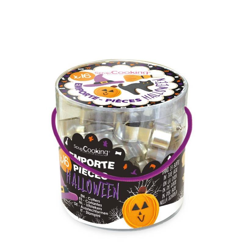 Pack 16 Cortantes de Galletas Halloween Scrapcooking