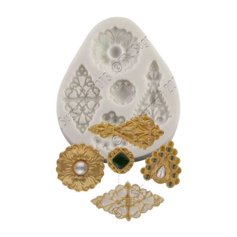 Molde silicona Broches Filigranas FPC