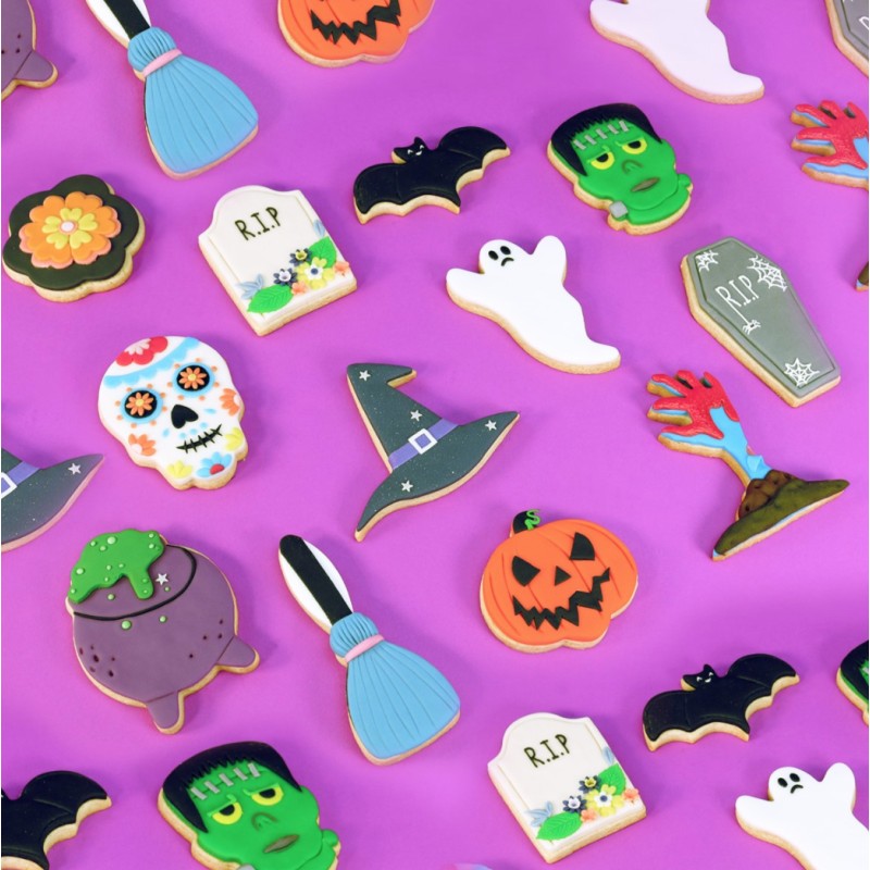 Pack 3 Cortantes Halloween: Calavera, Lápida y Flor PME