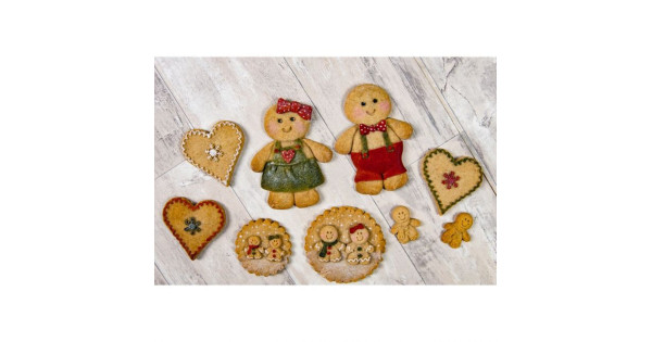 Molde de Silicona Familia Gingerbread Karen Davies