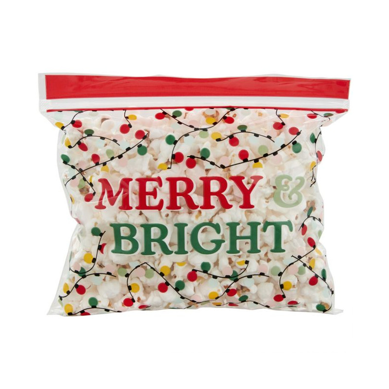 Pack de 20 Bolsas Herméticas para Dulces Merry & Bright Navidad Wilton