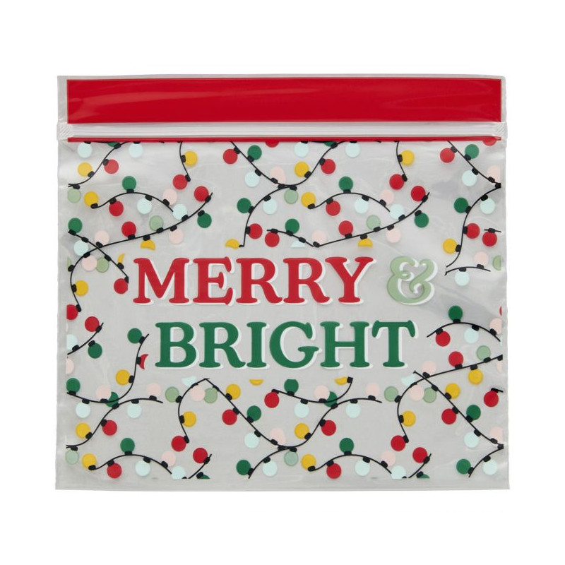 Pack de 20 Bolsas Herméticas para Dulces Merry & Bright Navidad Wilton