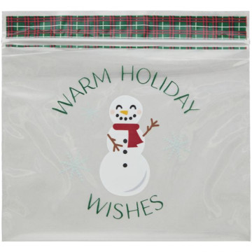 Pack de 20 Bolsas Herméticas para Dulces Muñeco de Nieve Navidad Wilton