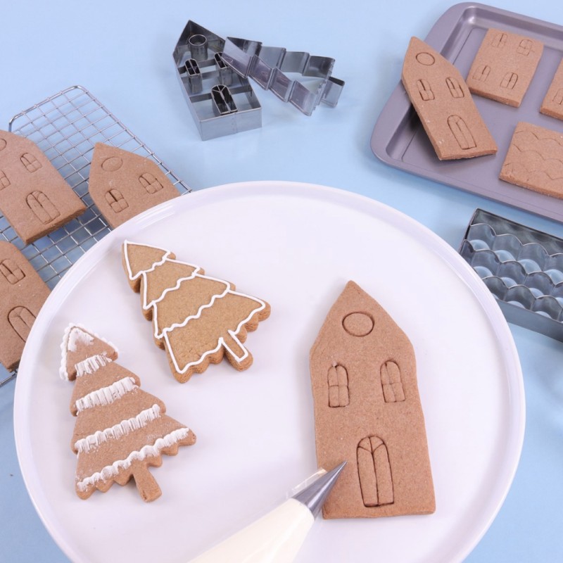 Pack 5 Cortantes Casa de Jengibre Navidad PME