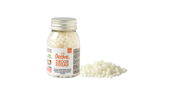 Sprinkles Perlas Blancas 5 mm 100 g Decora Italia