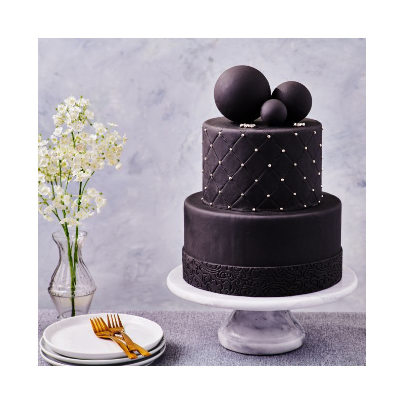 Pasta de azúcar fondant negro de 250 gramos - Ideal para crear postres  elegantes y sofisticados