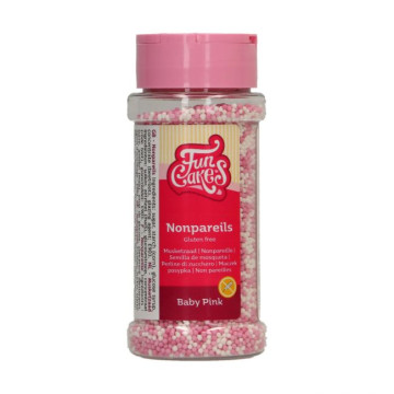 Sprinkles Mini Perlitas Rosa y Blanco Sin gluten 80 g Funcakes
