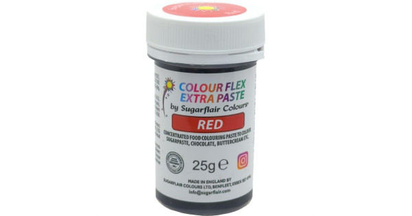 Colorante en pasta ULTRA concentrado Colourflex ROJO Sugarflair