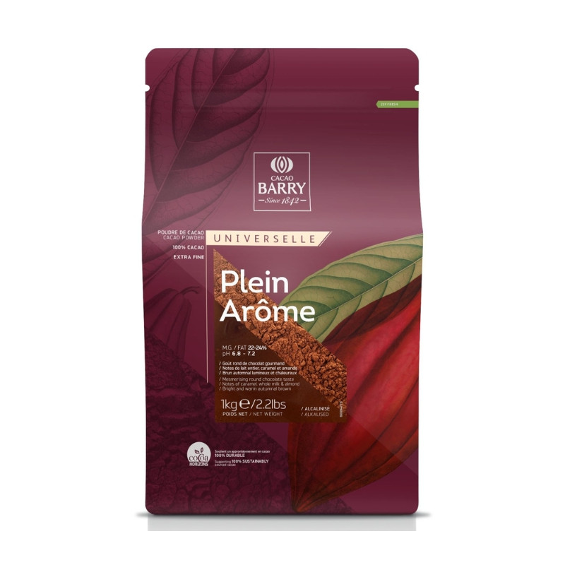 Cacao en polvo 100% Alcalinizado Plain Arôme Barry Callebaut