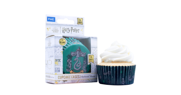 Cápsulas de Cupcakes Azul y Turquesa Slytherin (30) Harry Potter PME