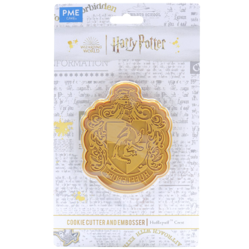 Pack de Cortante y Sello Estampación Escudo Hufflepuff Harry Potter PME