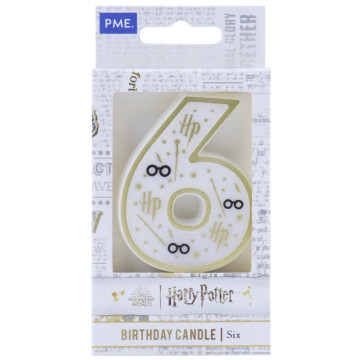 Vela de cumpleaños Número 6 Harry Potter PME