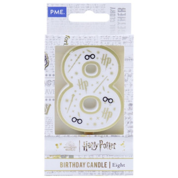Vela de cumpleaños Número 8 Harry Potter PME