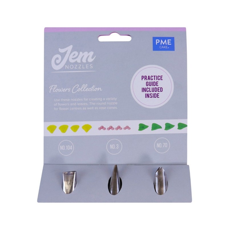 Pack 3 Boquillas Flores nº 3, 70, 104 PME