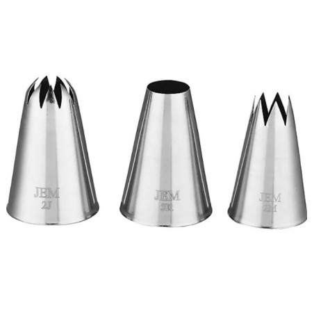 Pack 3 Boquillas Decoraciones Grandes nº 2M, 2J, 3R PME