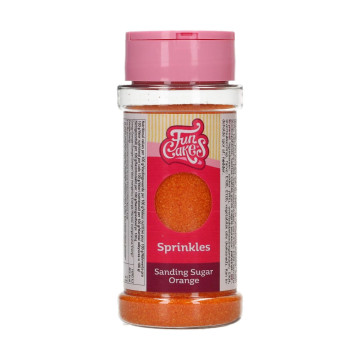 Sprinkles Cristales de Azúcar Naranja 80 g Funcakes