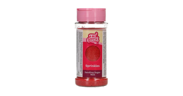 Sprinkles Cristales de Azúcar Rojo 80 g Funcakes