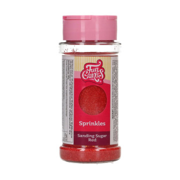Sprinkles Cristales de Azúcar Rojo 80 g Funcakes