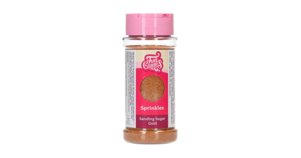 Sprinkles Cristales de Azúcar Oro Oscuro 80 g Funcakes