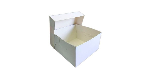Caja tarta blanca 30 x 30 x 15 cm