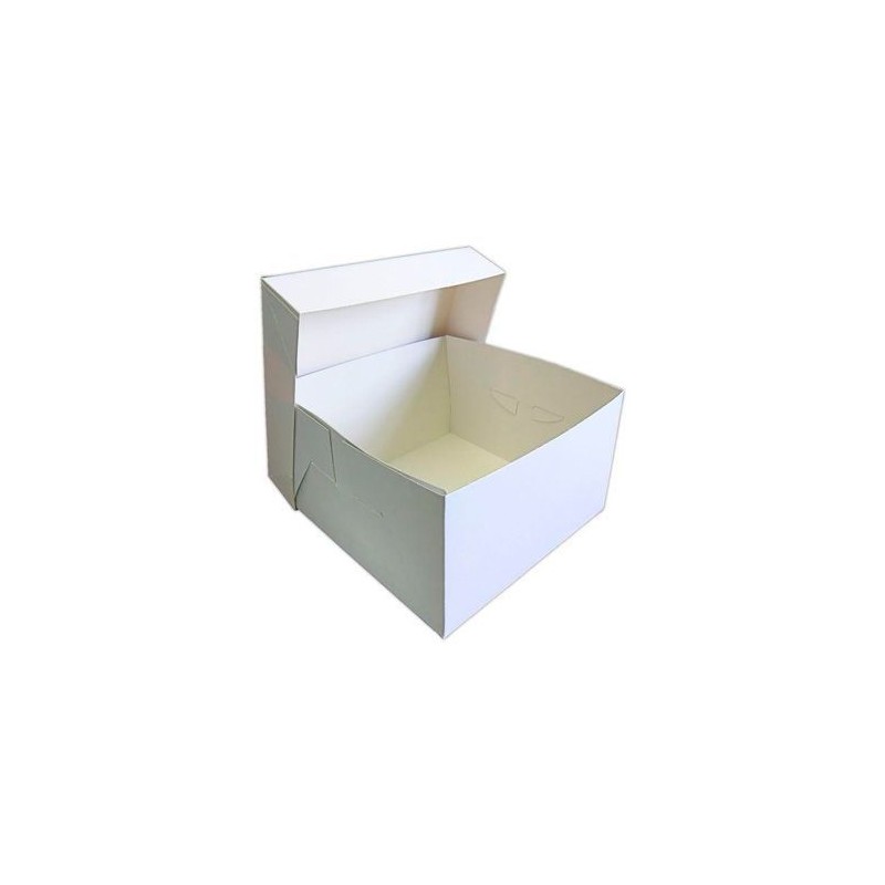 Caja tarta blanca 30 x 30 x 15 cm
