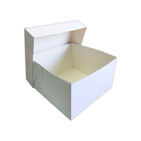 Caja tarta blanca 30 x 30 x 15 cm