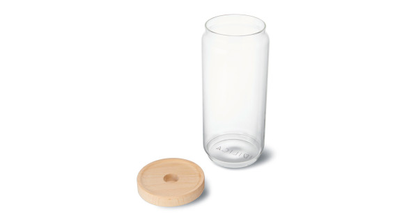 Tarro de cristal con tapa de madera 1000 ml IDILICA Kitchen Craft