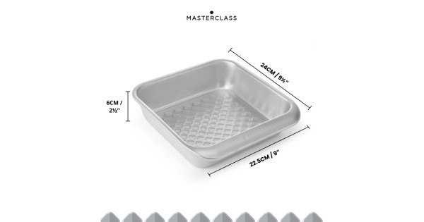 Molde cuadrado de 20 cm Aluminio 100% Reciclado Master Class Kitchen Craft