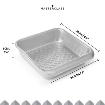 Molde cuadrado de 20 cm Aluminio 100% Reciclado Master Class Kitchen Craft