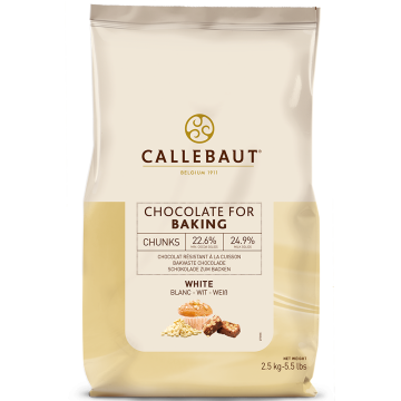 Chunk de Chocolate Blanco 2.5kg Callebaut