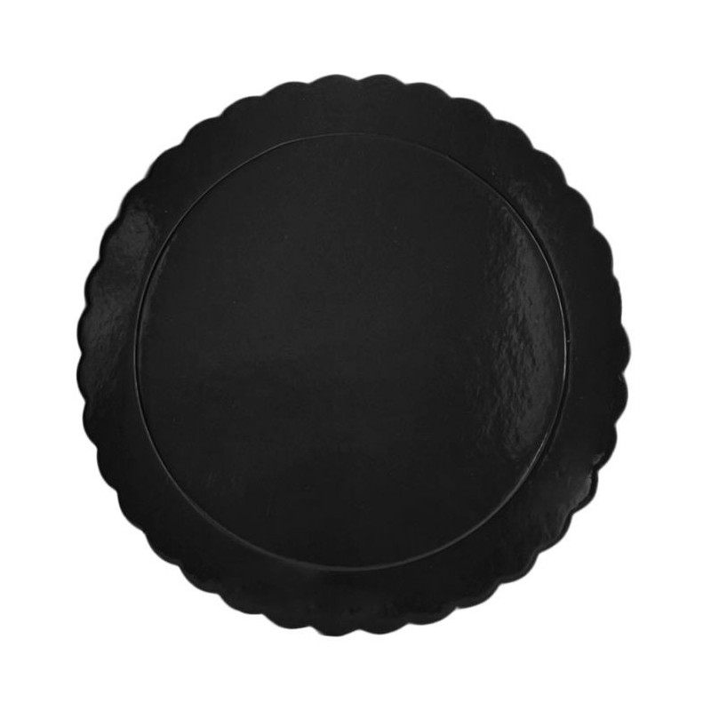 Bandeja redonda 25 cm x 3 mm NEGRO Extra Fuerte Azucren