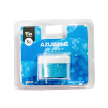 Purpurina fina brillante comestible Azul Azushine 5g Azucren