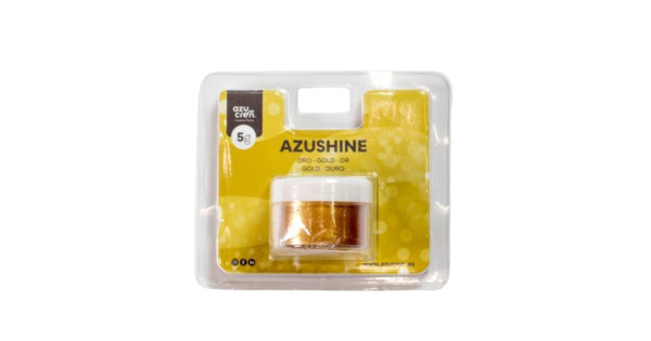 Purpurina fina brillante comestible Oro Azushine 5g Azucren