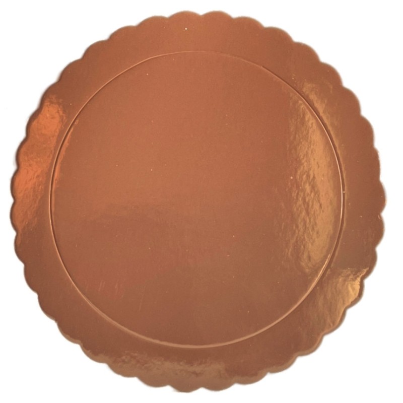 Bandeja redonda 25 cm x 3 mm MARRÓN Extra Fuerte