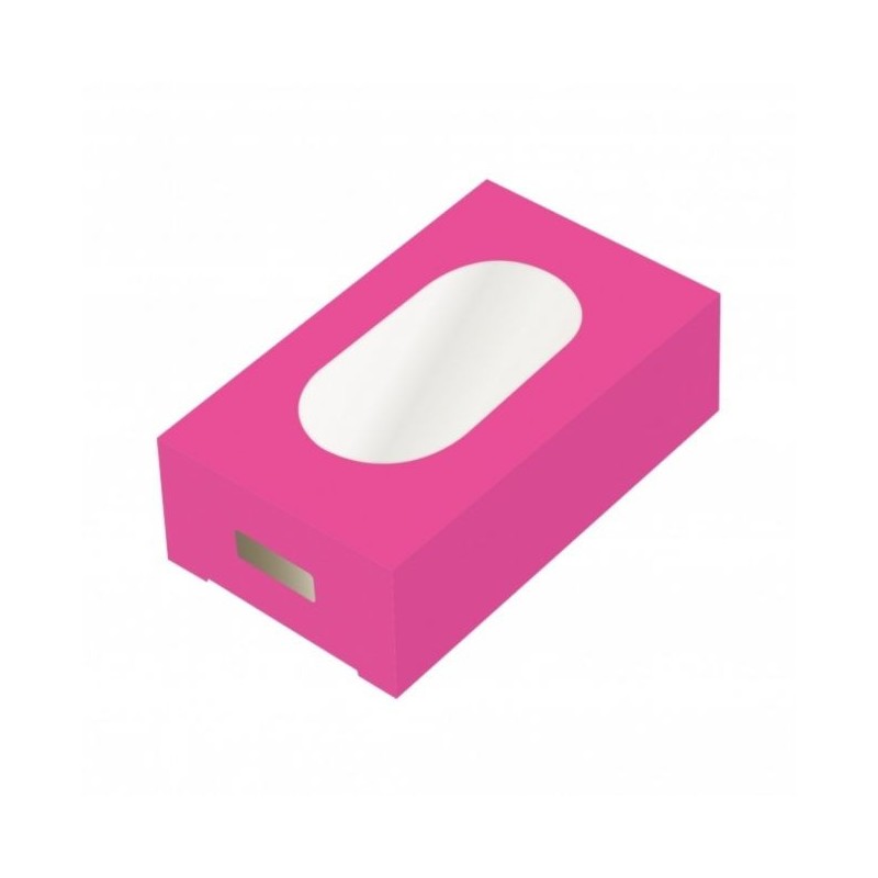 Pack 10 Cajas con ventana para Magnum CakeSicle de Bizcocho Rosa Fucsia Funcakes