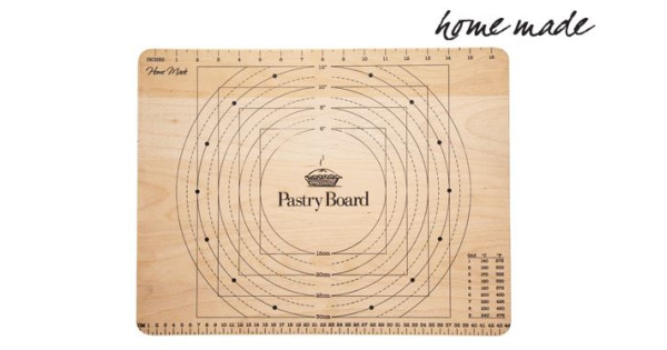 Plancha para estirar masas con medidas de madera Home Made Kitchen Craft