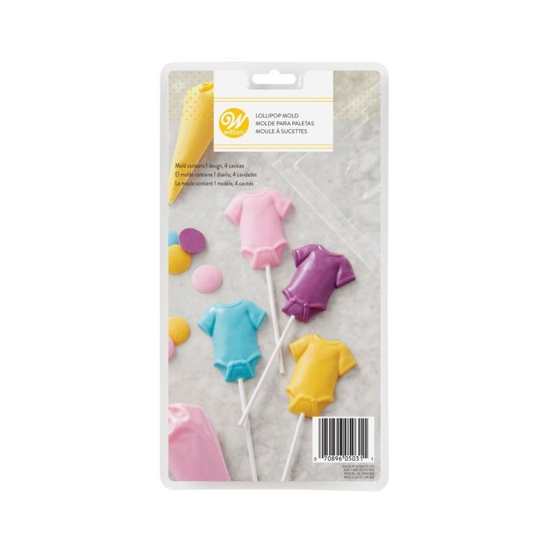 Molde para piruletas bombón de plástico Body Bebe Wilton