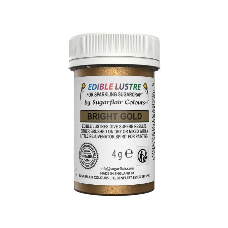Polvos de brillo Oro Brillante Bright Gold 4 g Sugarflair