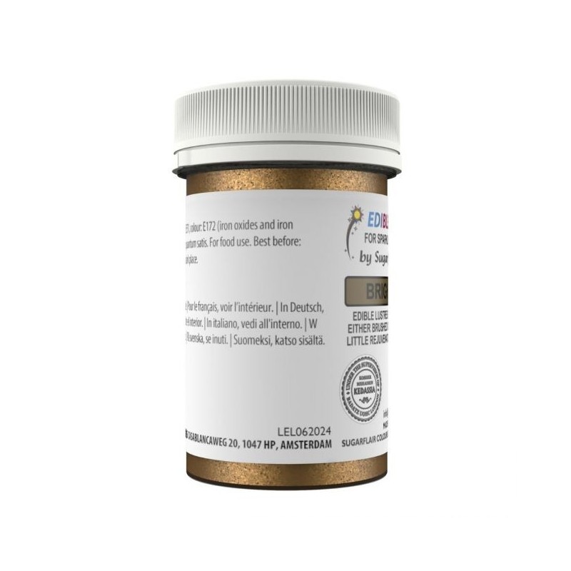 Polvos de brillo Oro Brillante Bright Gold 4 g Sugarflair