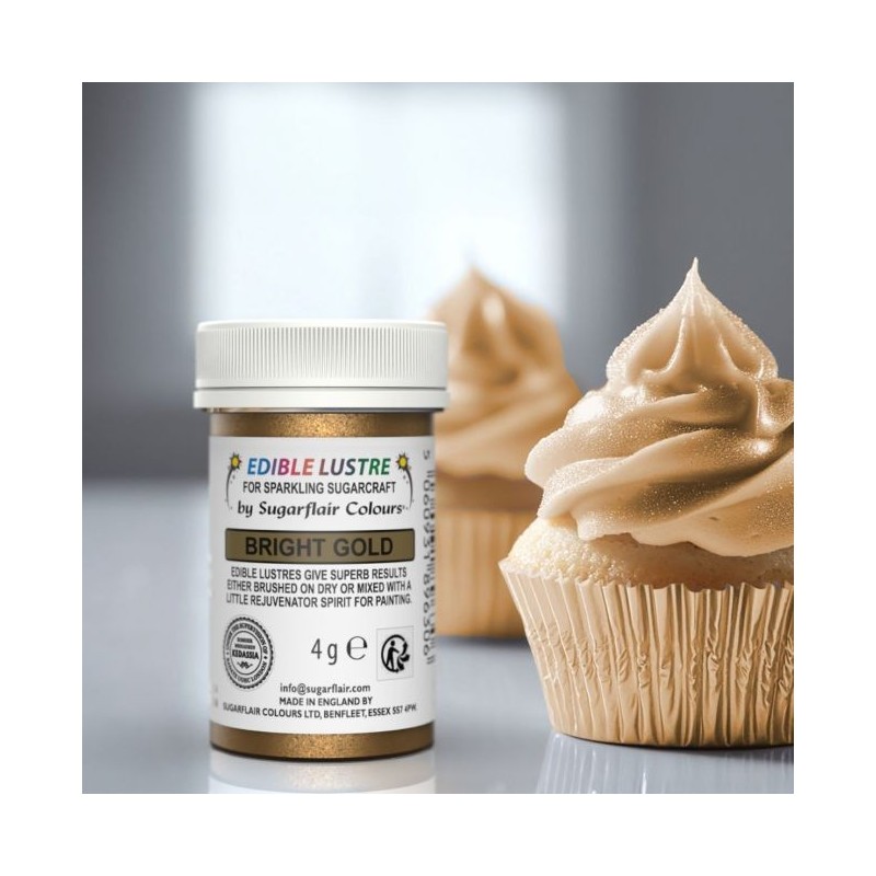 Polvos de brillo Oro Brillante Bright Gold 4 g Sugarflair