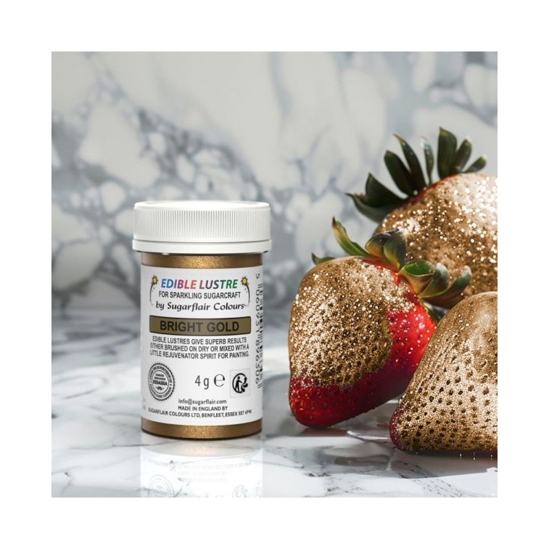Polvos de brillo Oro Brillante Bright Gold 4 g Sugarflair