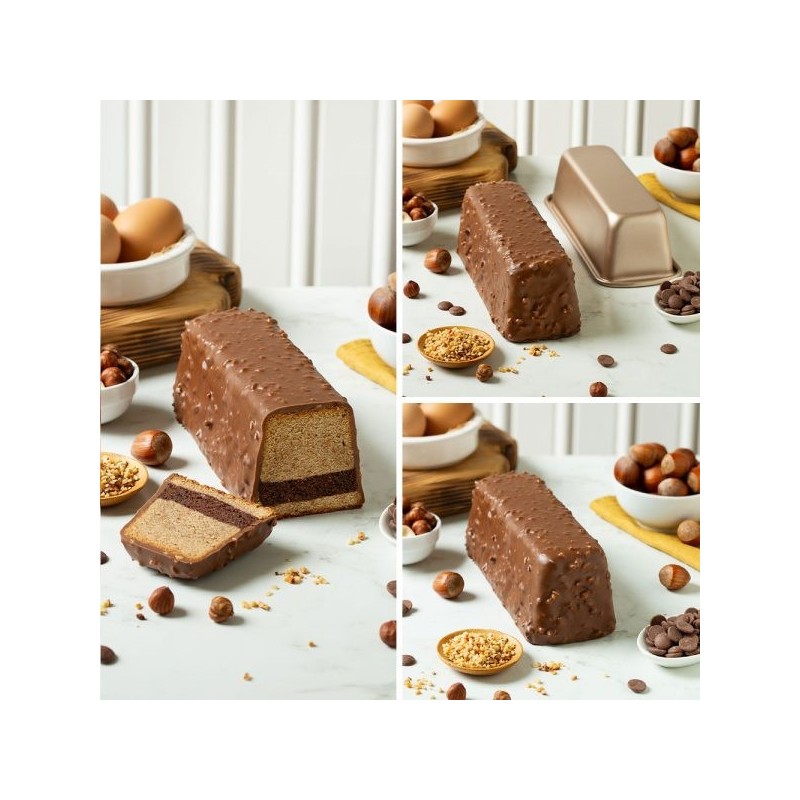Molde Rectangular Slim Cake Linea Oro 21 x 8 cm Decora Italia