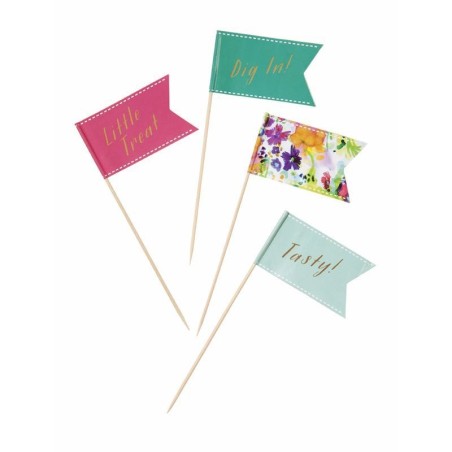 Pack de 24 toppers Floral Party
